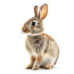 Obraz premium white rabbit on white background