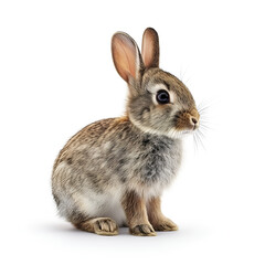 Obraz premium white rabbit on white background