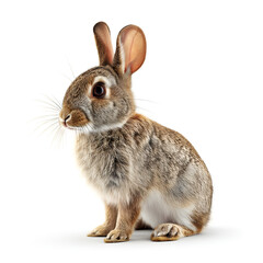 Fototapeta premium white rabbit on white background