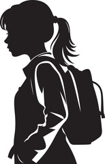 ChampionHER Celebrating Achievements in Female Student Vector Logo Stellar She A Sleek and Elegant Black Logo Design for Female Students