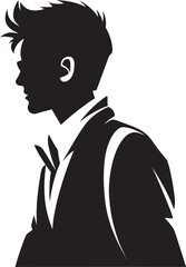 Scholarly Signature A Black Logo for Accomplished Male Students Educational Eminence Masculine Vector Symbol in Black Logo Design