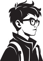 Achieve Apex Masculine Symbol in Black Logo for Male Student Success Intellectual Impact Black Logo Icon for Achieving Male Students