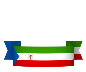 Equatorial Guinea flag element design national independence day banner ribbon png
