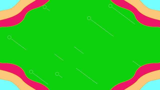 Loop animation of green background for title movie