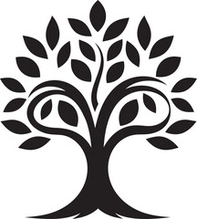 Forest Guardian Sleek Black Logo Design with Tree Plantation Icon 