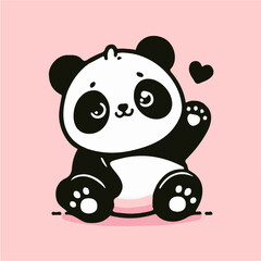 Panda cute illustration 