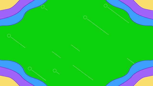 Loop animation of green background for title movie