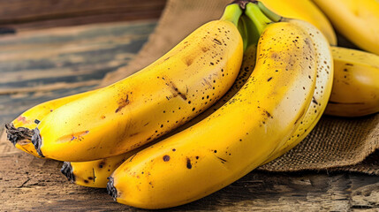Organic yellow bananas, ripe and abundant. Freshness and nutrition.