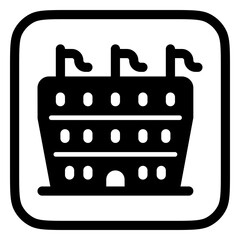 Editable stadium, coliseum, amphitheater vector icon. Part of a big icon set family. Perfect for web and app interfaces, presentations, infographics, etc