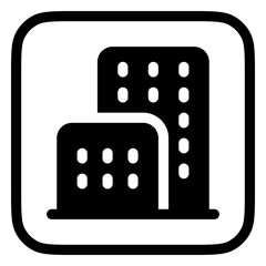 Editable office building, hotel, apartment, real estate, vector icon. Part of a big icon set family. Perfect for web and app interfaces, presentations, infographics, etc