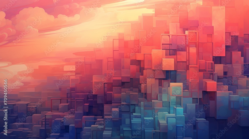 Wall mural vibrant and captivating abstract background illustrating dynamic colors and shapes
