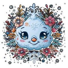 Obraz premium Snowflake ai png