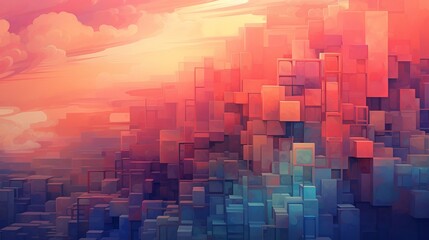 Vibrant and captivating abstract background illustrating dynamic colors and shapes
