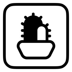 Editable cactus, indoor plant vector icon. Part of a big icon set family. Perfect for web and app interfaces, presentations, infographics, etc