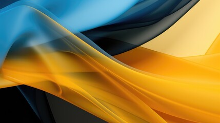 sleek azure and amber fluid dynamics. contemporary abstract background perfect for corporate design, luxurious wallpapers, and artistic decor