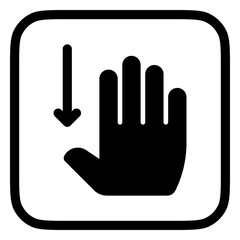 Editable four fingers swipe down vector icon. Part of a big icon set family. Perfect for web and app interfaces, presentations, infographics, etc