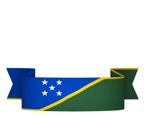 Solomon Islands flag element design national independence day banner ribbon png
