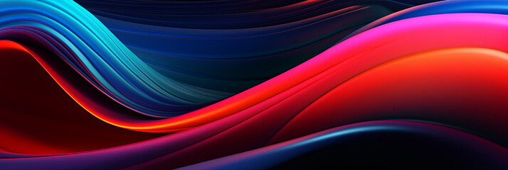 Fluid Color Curves Abstract