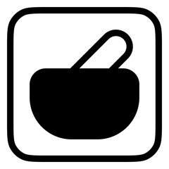 Obraz premium Editable mortar and pestle, parmacy vector icon. Part of a big icon set family. Perfect for web and app interfaces, presentations, infographics, etc