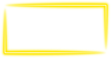 Yellow Neon Rectangle Frame