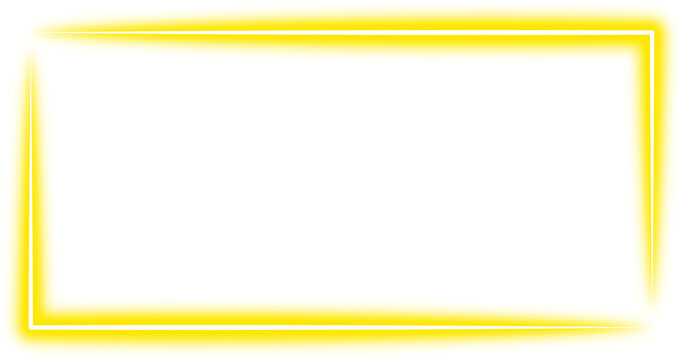 Yellow Neon Rectangle Frame