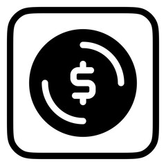 Editable dollar coin vector icon. Part of a big icon set family.  Finance, business, investment, accounting. Perfect for web and app interfaces, presentations, infographics, etc