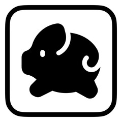 Editable piggy bank vector icon. Part of a big icon set family.  Finance, business, investment, accounting. Perfect for web and app interfaces, presentations, infographics, etc