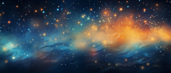 Vibrant cosmic abstract: luminous stars illuminate a captivating background

