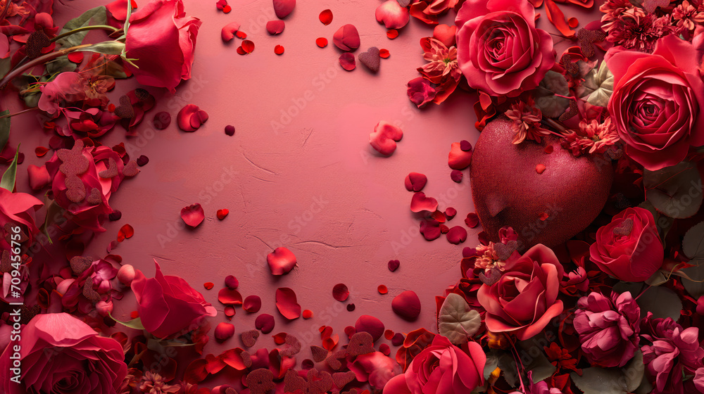 Poster valentines day abstract background with beautiful bokeh