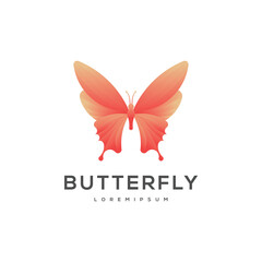 Illustration Gradient Butterfly Logo Design