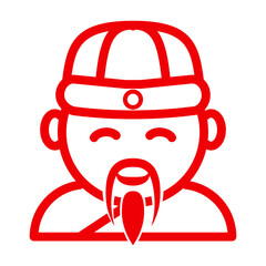 Chinese new year ornament icon. chinese people icon