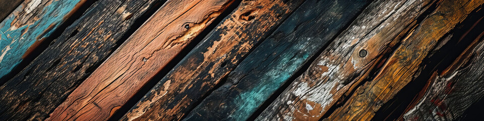 Obraz premium Textured Painted Wooden Planks