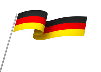Germany flag element design national independence day banner ribbon png
