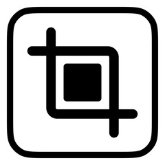 Obraz premium Editable crop tool vector icon. Part of a big icon set family. Perfect for web and app interfaces, presentations, infographics, etc