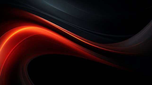 Dynamic waves of darkness: abstract black background for creative projects © Ashi