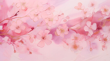baby pink alcohol art floral fluid art painting background