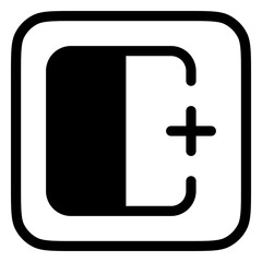 Editable add column to the right vector icon. Part of a big icon set family. Perfect for web and app interfaces, presentations, infographics, etc