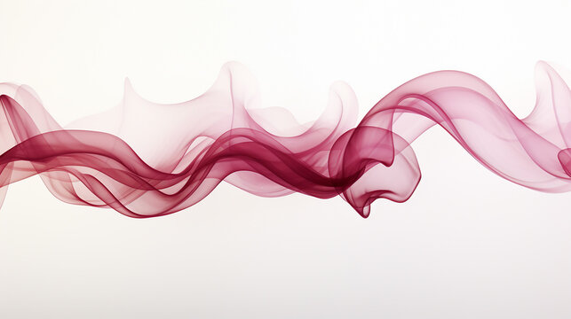 burgundy and cream wavy artwork on white background