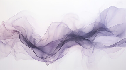 charcoal gray and lavender flowing artwork on white background - obrazy, fototapety, plakaty
