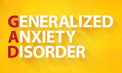 Naklejka na ściany i meble General Anxiety Disorder GAD, mental health concept