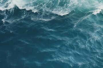 Fototapeta premium Aerial view of ocean waves, natural background
