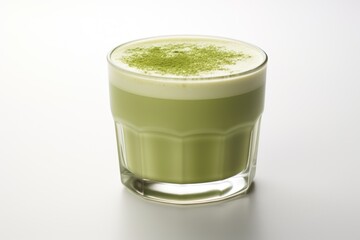  concept drinks,Matcha latte in a glass 