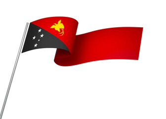 Papua New Guinea flag element design national independence day banner ribbon png
