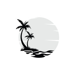 beach logo design vector,editable and resizable EPS 10	