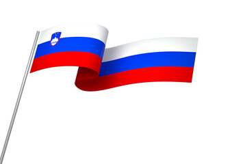 Slovenia flag element design national independence day banner ribbon png
