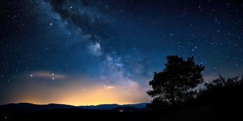 night sky filled with stars over a quiet, remote landscape, capturing the vastness of the universe.