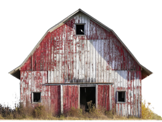 Barn, transparent background, isolated image, generative AI