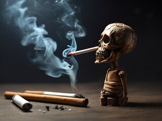 World No Smoking Day Concept and effects of smoking on human life  - obrazy, fototapety, plakaty