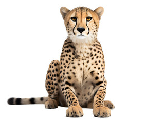 cheetah wildlife portrait  background cut off - 709462323