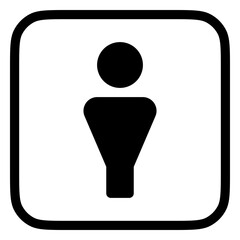 Editable male restroom vector icon. Part of a big icon set family. Perfect for web and app interfaces, presentations, infographics, etc